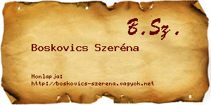 Boskovics Szeréna névjegykártya